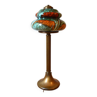 Lampe art nouveau design des années 60 en verre Murano