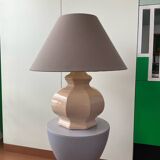 Powder pink ceramic table lamp