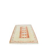 4x6 Oushak Light Blue & Beige Vintage Rug, 127x197Cm