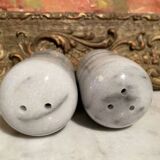 Vintage Marble Salt and Pepper Shakers