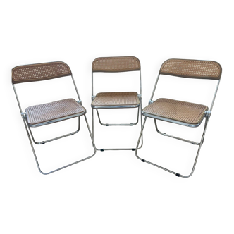 3 Plia chairs by Giancarlo Piretti