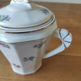 Porcelain sugar bowl with floral decoration