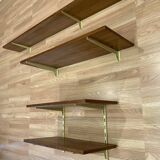 Set of oak shelves, 1950s design.