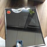 Vintage barber mirror, with chain, Combastel, made in France