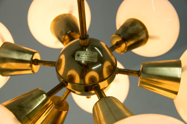 lustre Du milieu Du Siècle Spoutnik, Kamenický Šenov, Années 1970