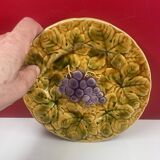 Complete service barbotine Sarreguemines dish + 12 Vintage Décor Fru plates
