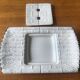 Vintage asparagus dish with drainer in barbotine faience - Niderviller