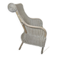 Fauteuil en rotin patiné gris