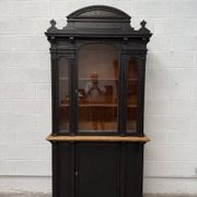19th-century shop display cabinet in solid oak