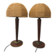 Paire lampe unilux en corde, 1970