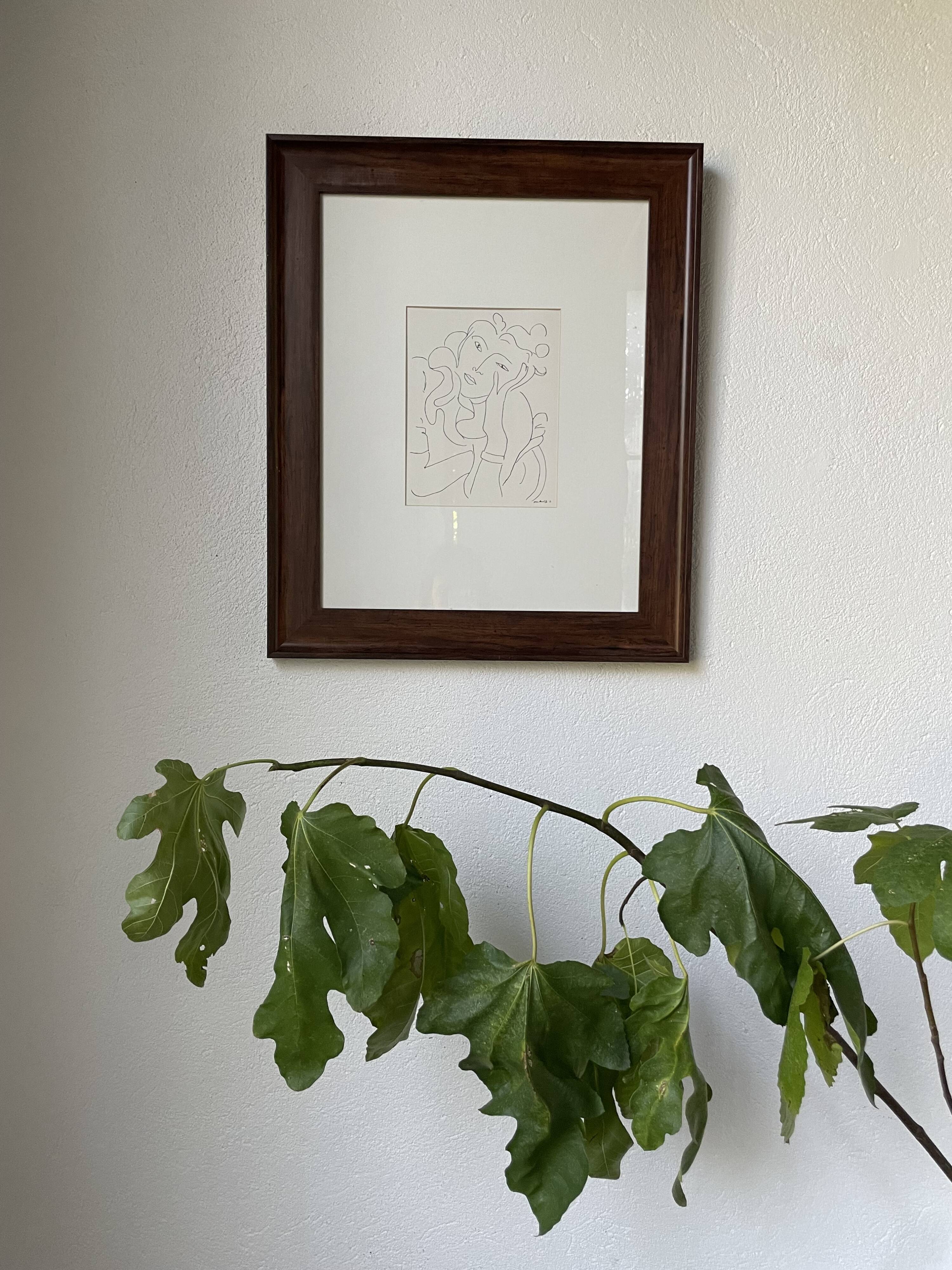 Henri Matisse vellum screenprint framed by King McGraw