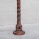 Antique art deco french turned oak floor lamp