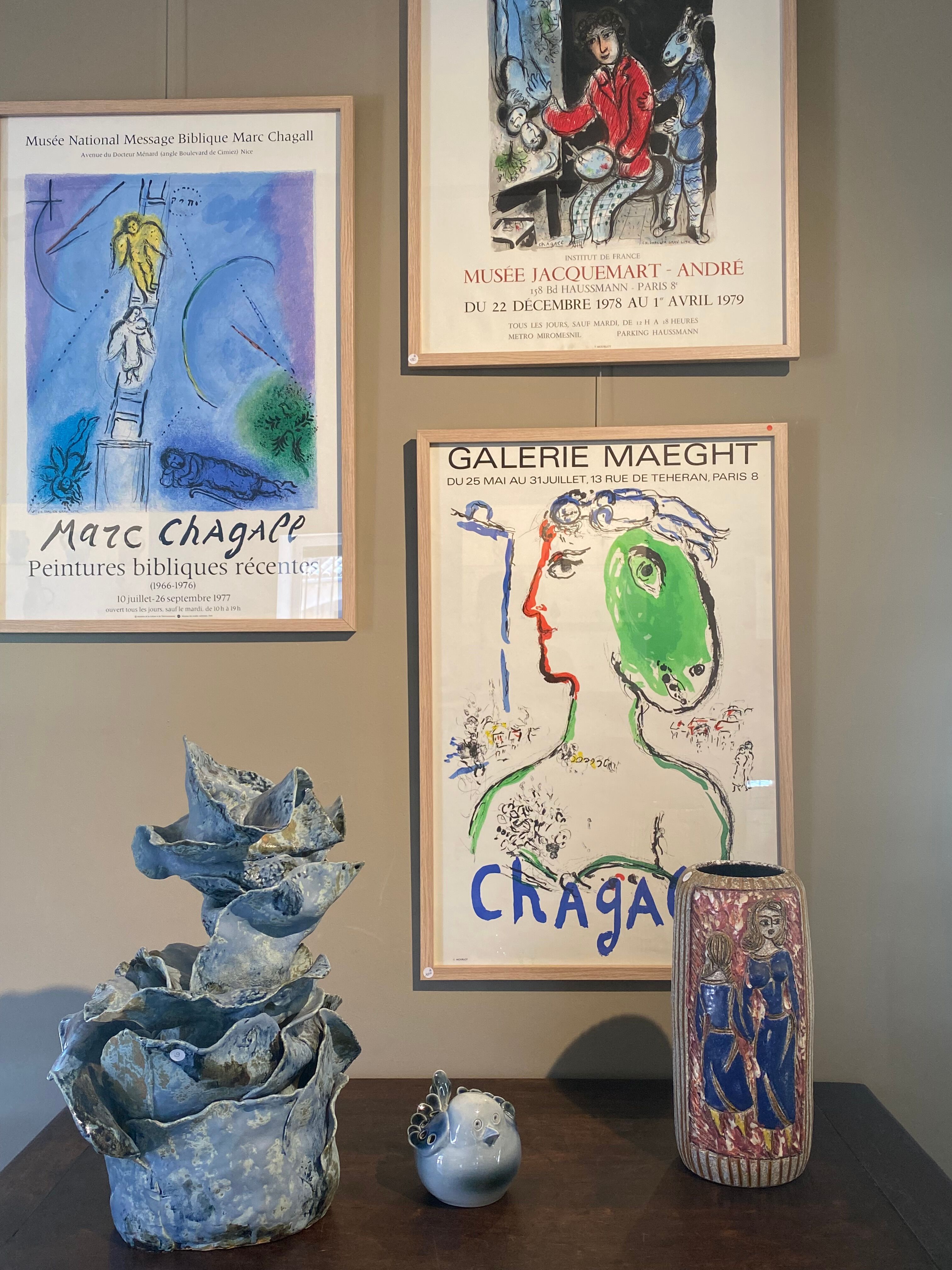 Affiche ancienne lithographie Marc Chagall Peintures Bibliques