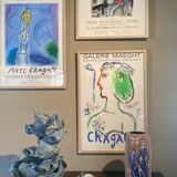 Affiche ancienne lithographie Marc Chagall Peintures Bibliques