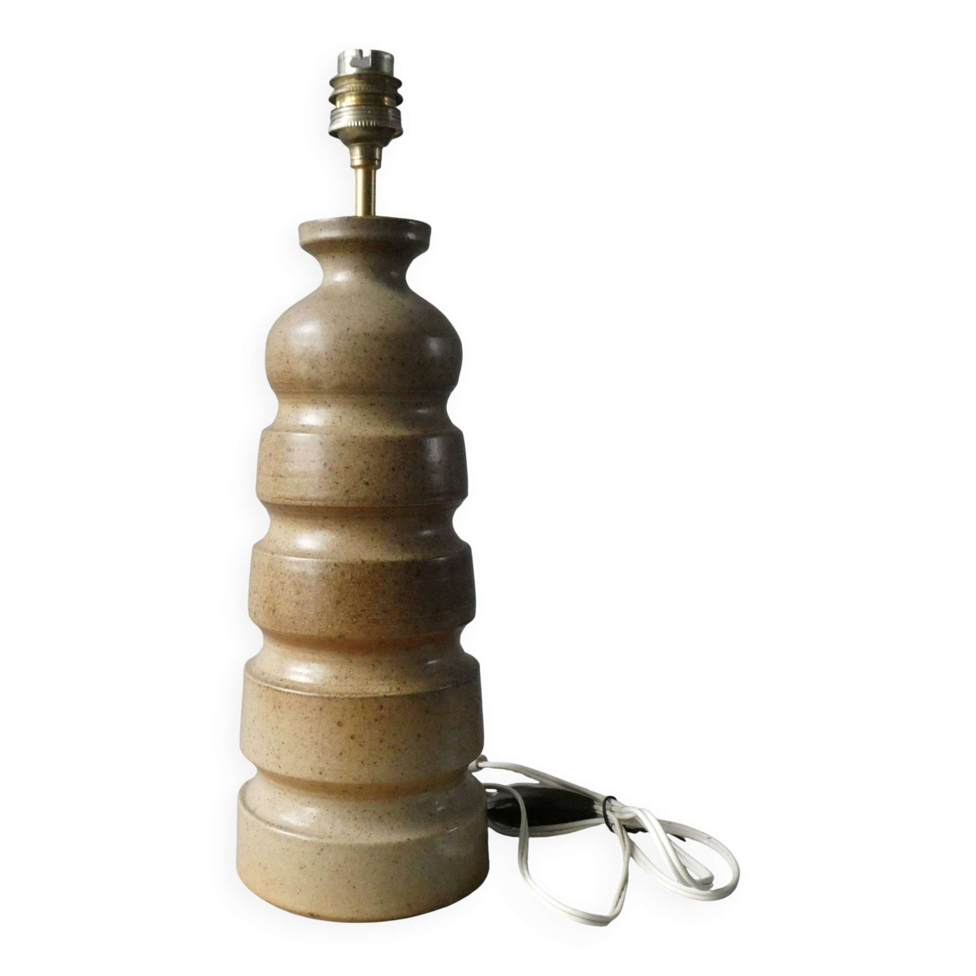 Large stoneware lamp base, signed Jean-Luc Noël, 1980s-90s