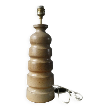 Large stoneware lamp base signed by Jean-Luc Noël, 1980s-90s.