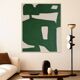 Abstract minimalist Organic green by Bodasca