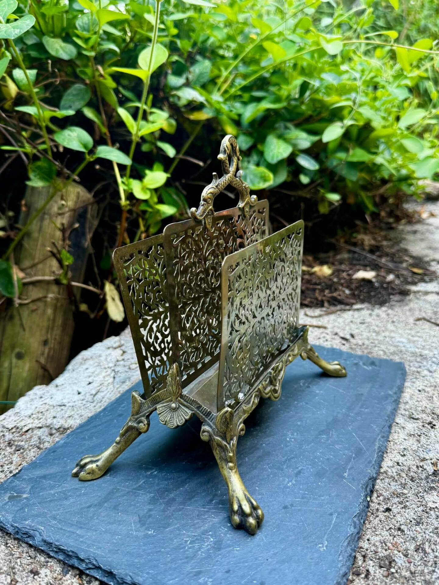 Napoleon III brass magazine rack