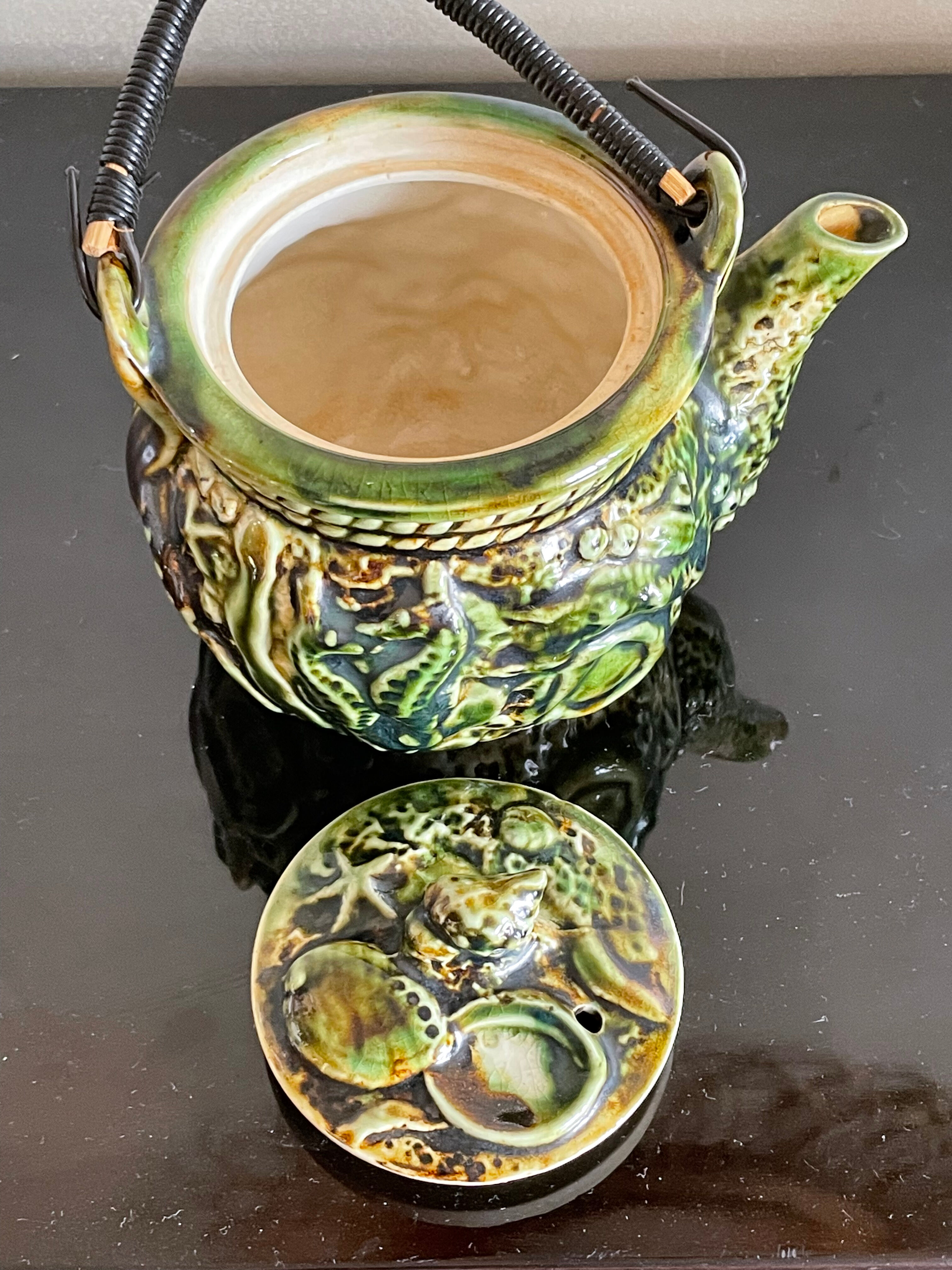 Small teapot sea theme style Vallauris