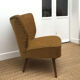 Fauteuil cocktail en velours