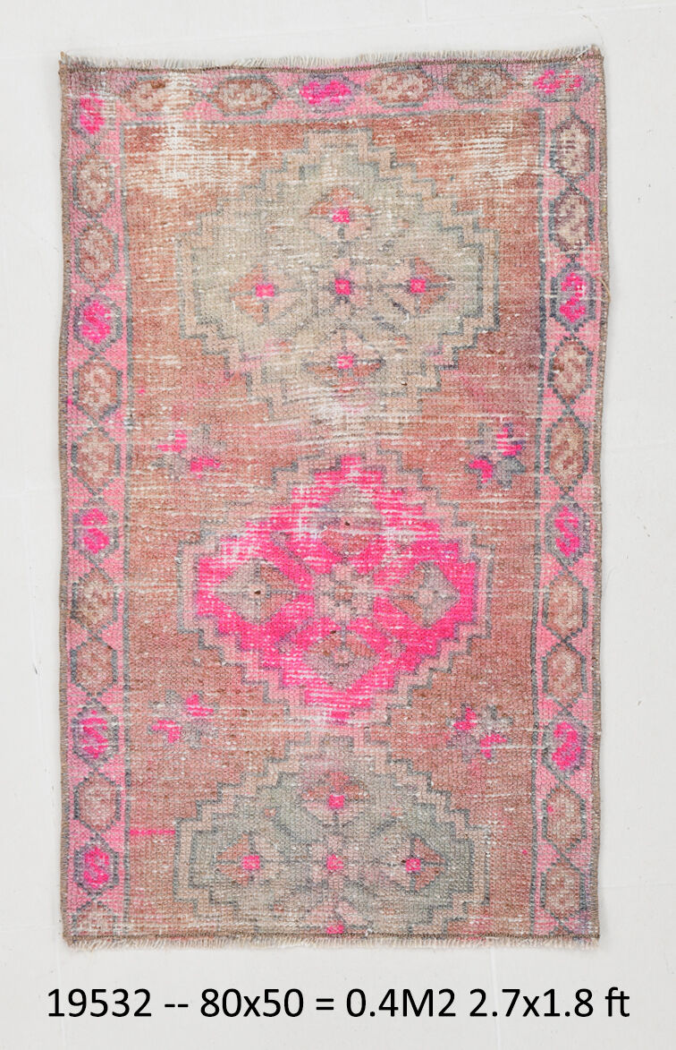 Handmade Faded Color Turkish Door Mat Rug