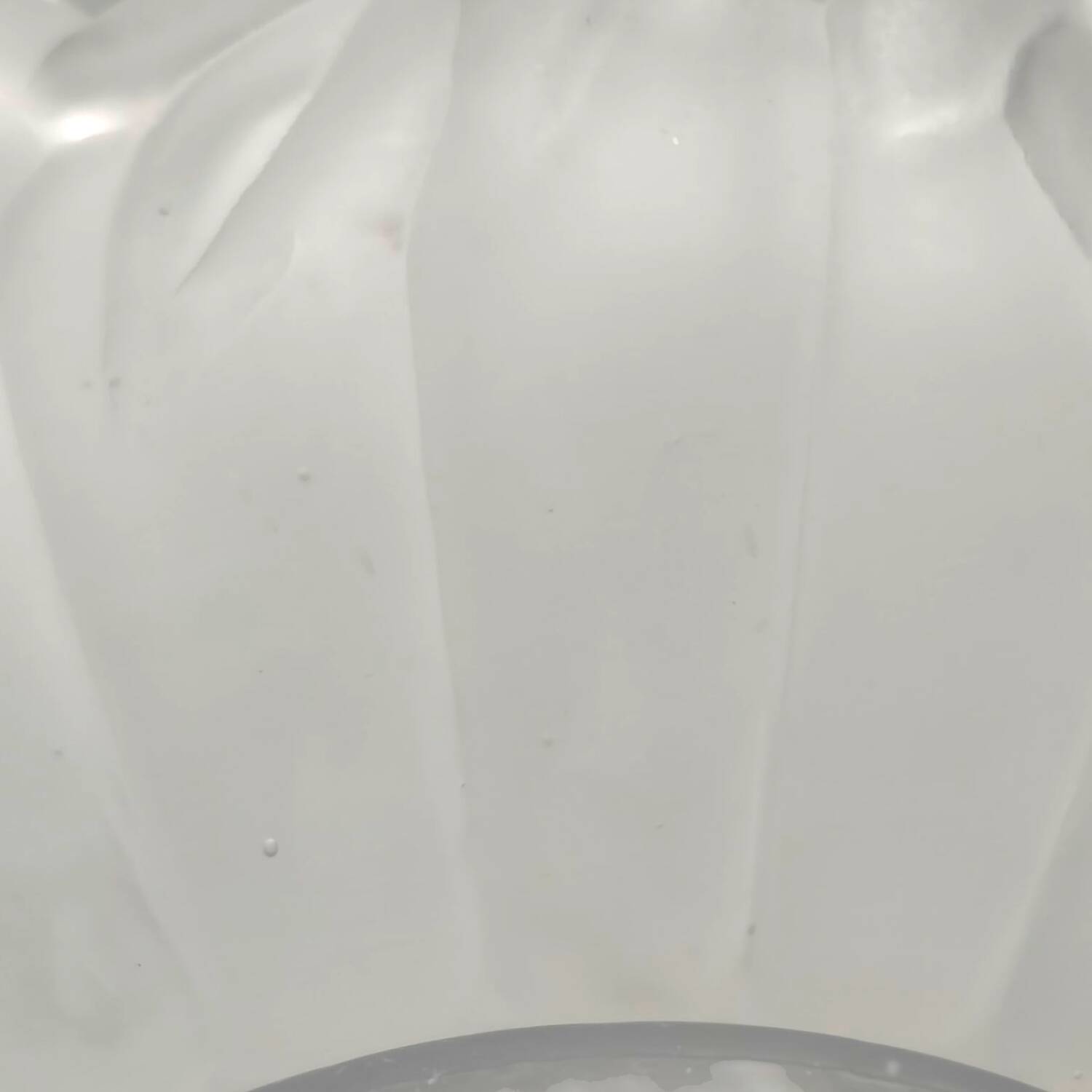 Vintage 1950s French Frosted Glass Decanter - Embossed Grapevine