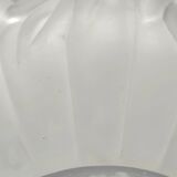 Vintage 1950s French Frosted Glass Decanter - Embossed Grapevine