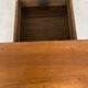 Antique table in folding round walnut