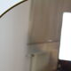 Mirror oval gilded brass hooping 92x64cm, mid century
