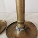 Bougeoirs en laiton vintage : bougeoirs dorés des années 50, ensemble de 2