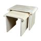 Artelano nesting tables in vintage travertine 1970
