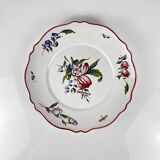 Set de 2 plats en céramique peint à la main motif fleurs