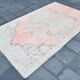 5x8 Turkish Vintage Oushak Rug, Coral Pink Area Rug For Bedroom, 147x241 Cm
