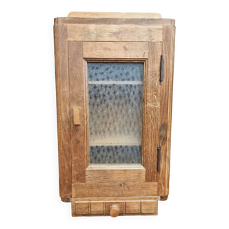 Antique medicine cabinet hanging cabinet oak 36 x 61 cm