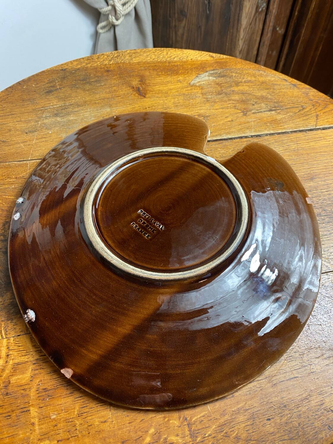 Paint palette-shaped tray, ceramic, Poet Laval
