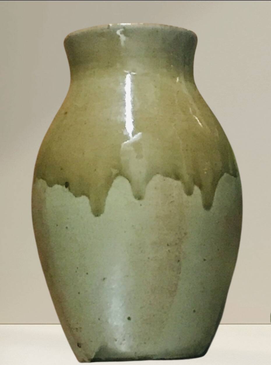 Ancient glazed terracotta vase