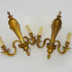 Paire d'appliques murales en bronze à 2 bougies année 60 70