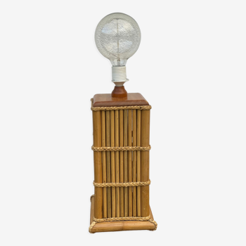 Vintage bamboo table lamp