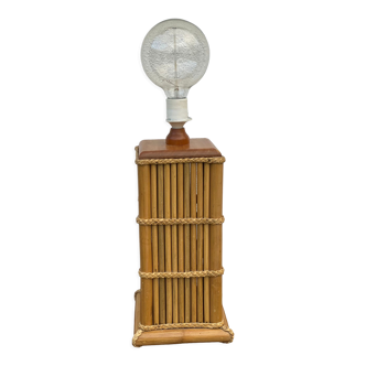 Vintage bamboo table lamp