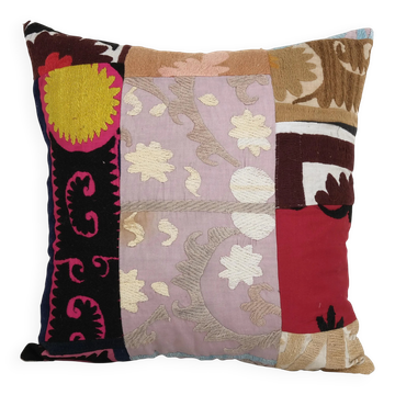Vintage embroidered cushion cover 46x46 cm