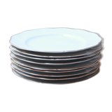 White and gold porcelain plates