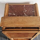 Art Deco style bedside table in solid oak, 1930s