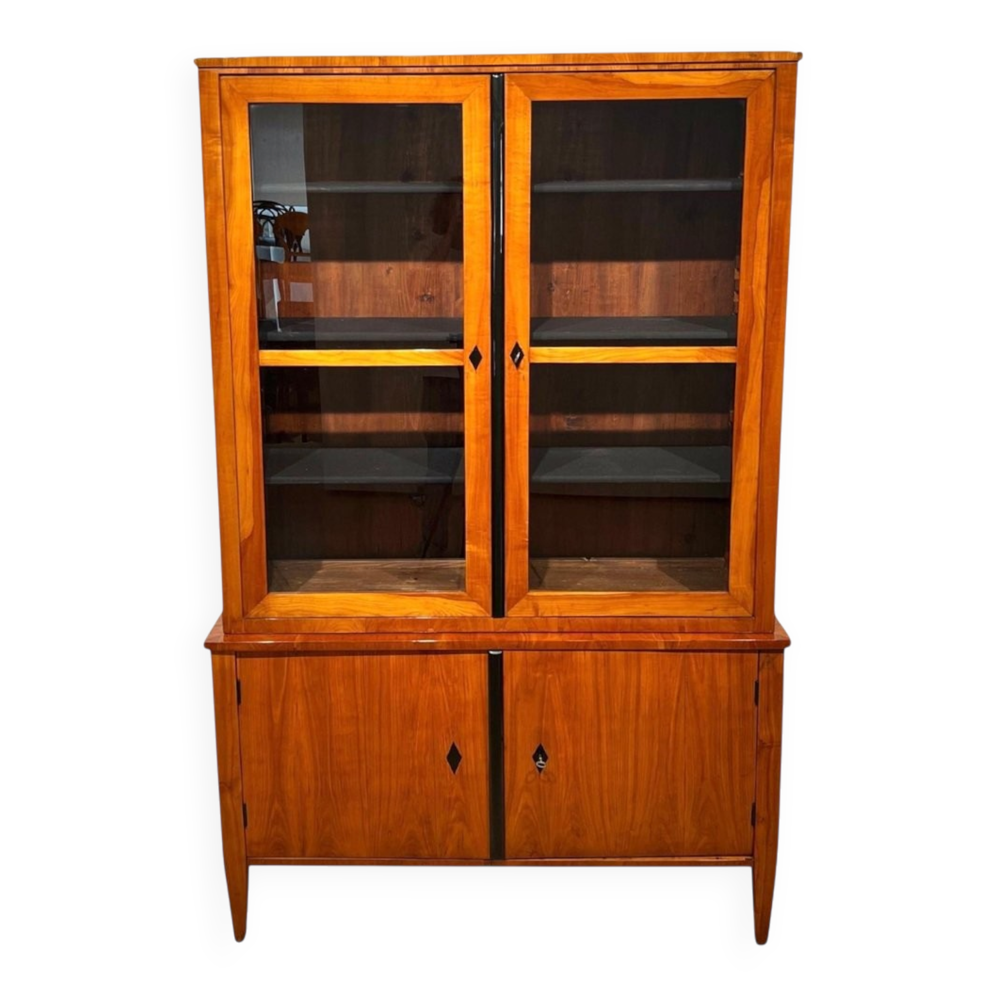 Biedermeier Top Showcase or Vitrine in Cherry Wood, South Germany, 1830