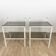 Pair of metal bedside tables and double smoked glass top from the 80s