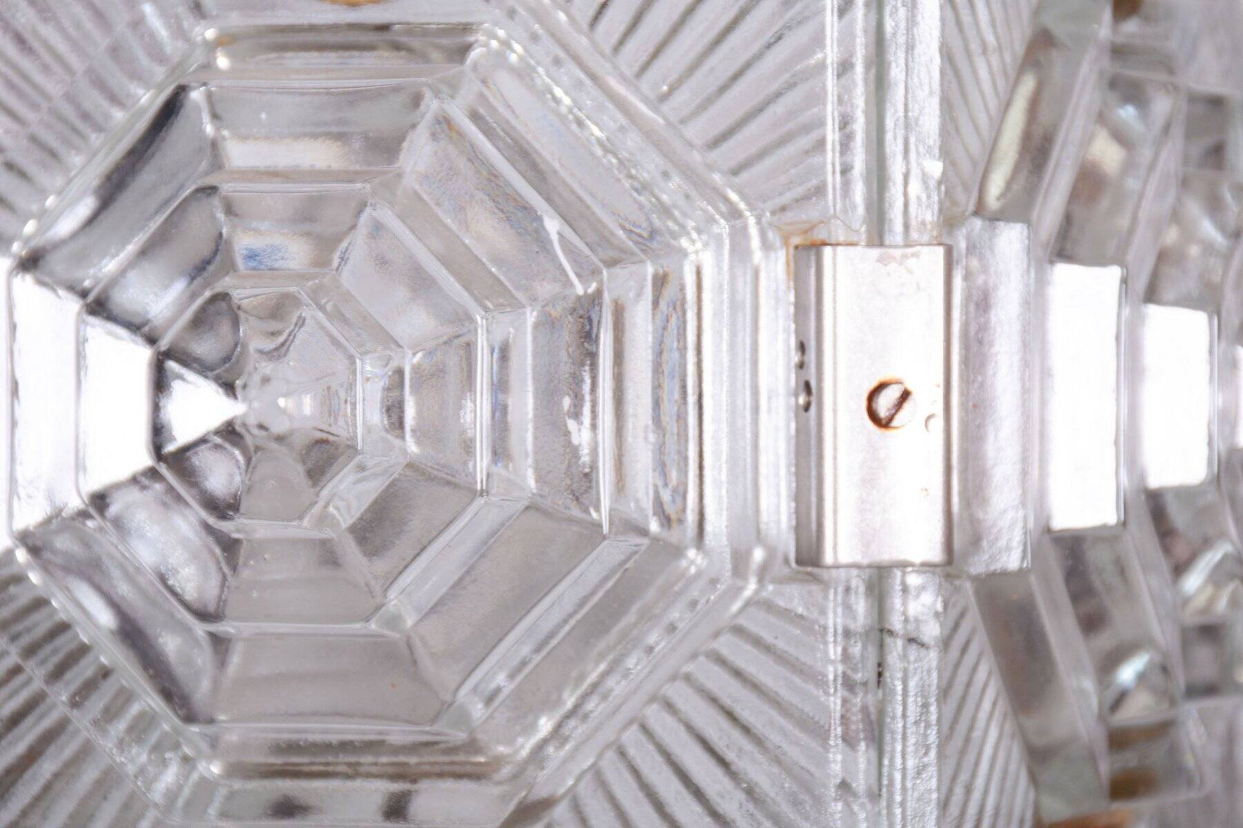 Mid-Century Chandelier in Chrome and Glass by Kamenický Šenov, Czech, 1960s