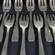 Set of 12 Vintage Design Silver Metal Dessert Cake Forks 1