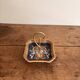 Pocket Emptying Servant Gien Earthenware Model Renaissance Angel Cherub Putti Blue