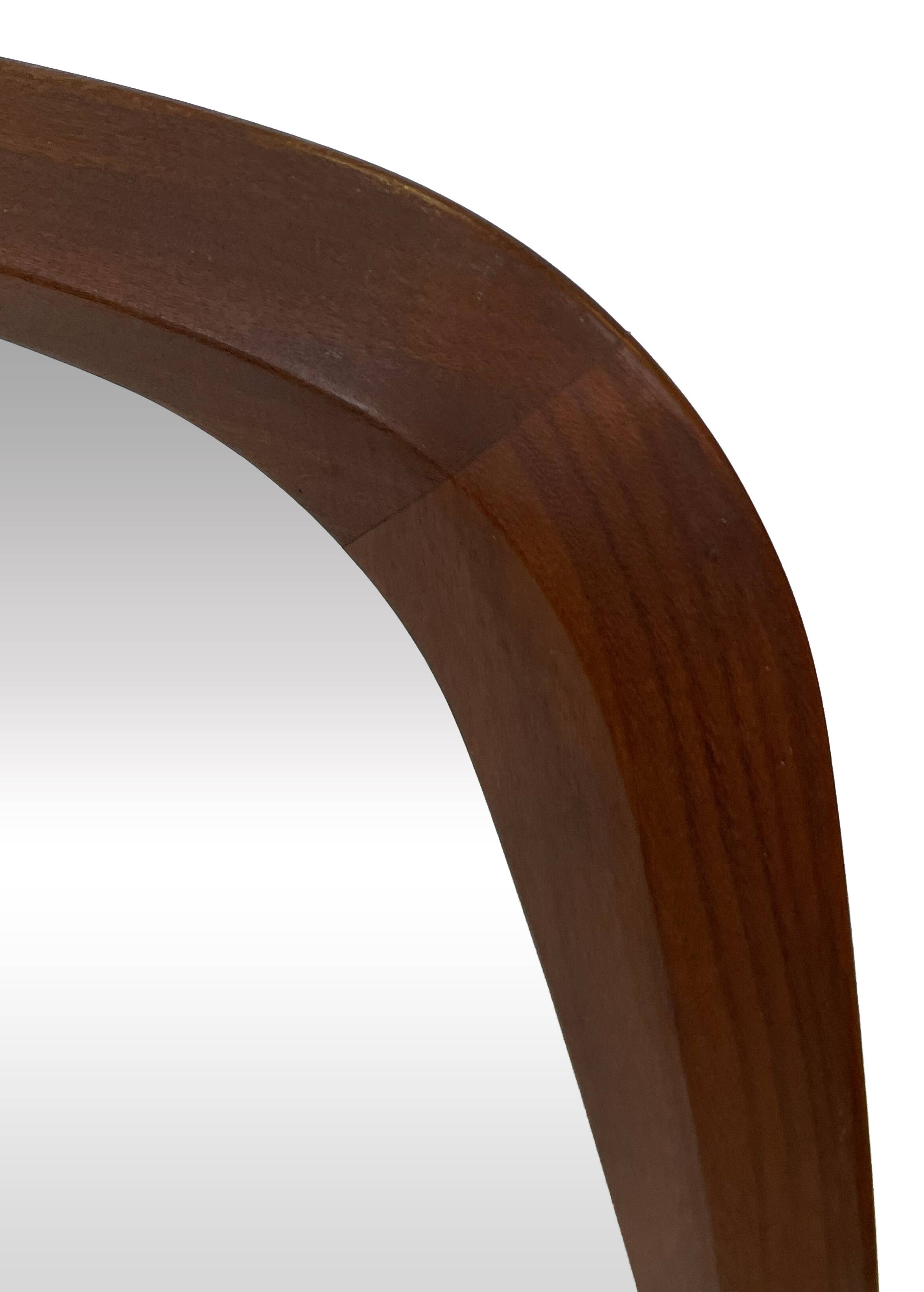 Vintage Large organic Danish mirror in teak