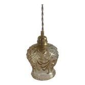 Baladeuse globe vintage en verre ambré