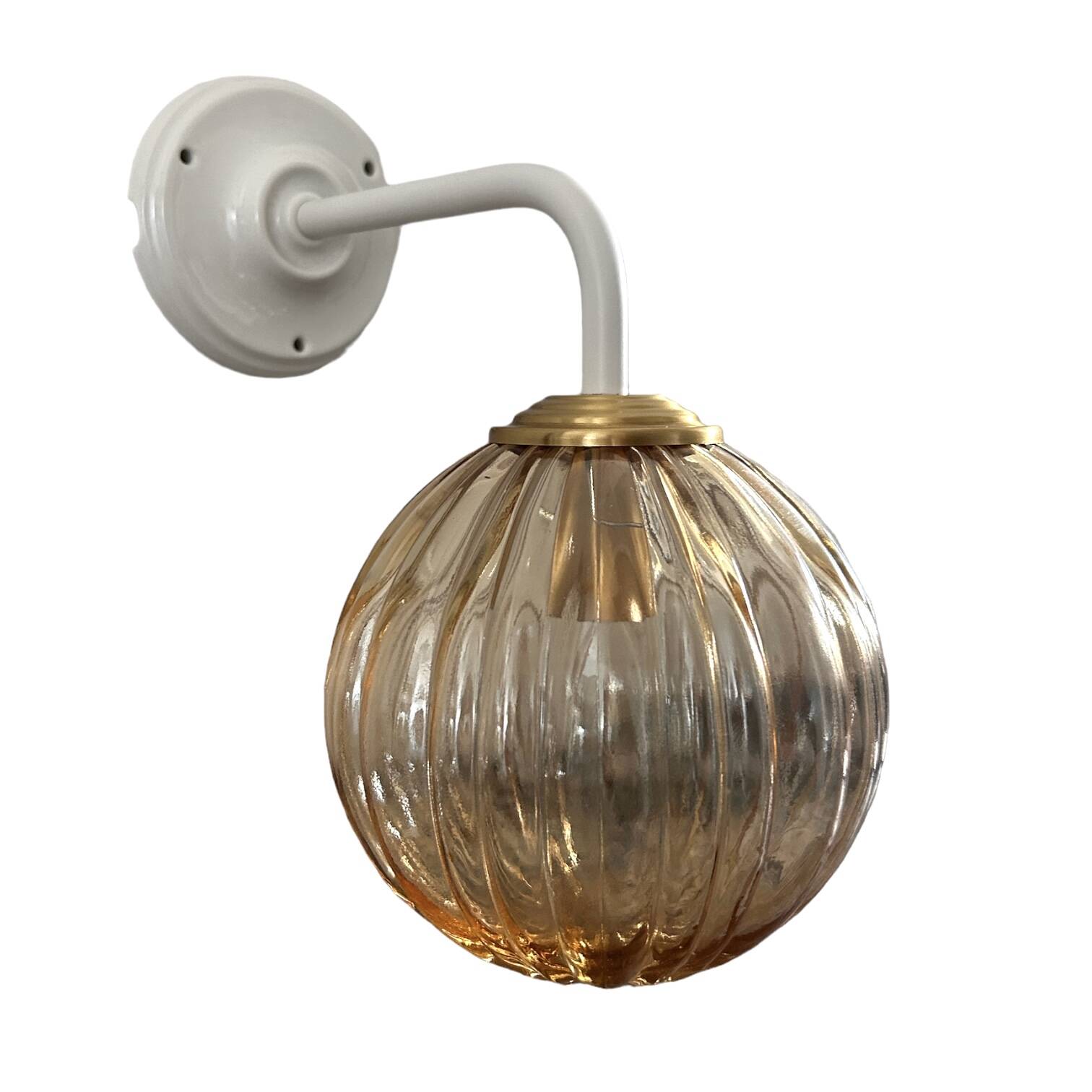 Glass globe wall light